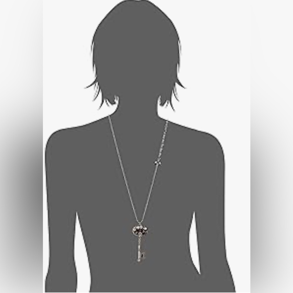 Betsey Johnson‎ Woven Cluster Key Long Pendant Necklace, 31'' new - Picture 6 of 13